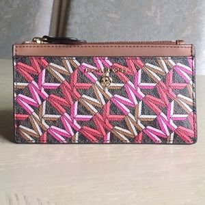 Michael Kors Brown Multi Slim Card Case